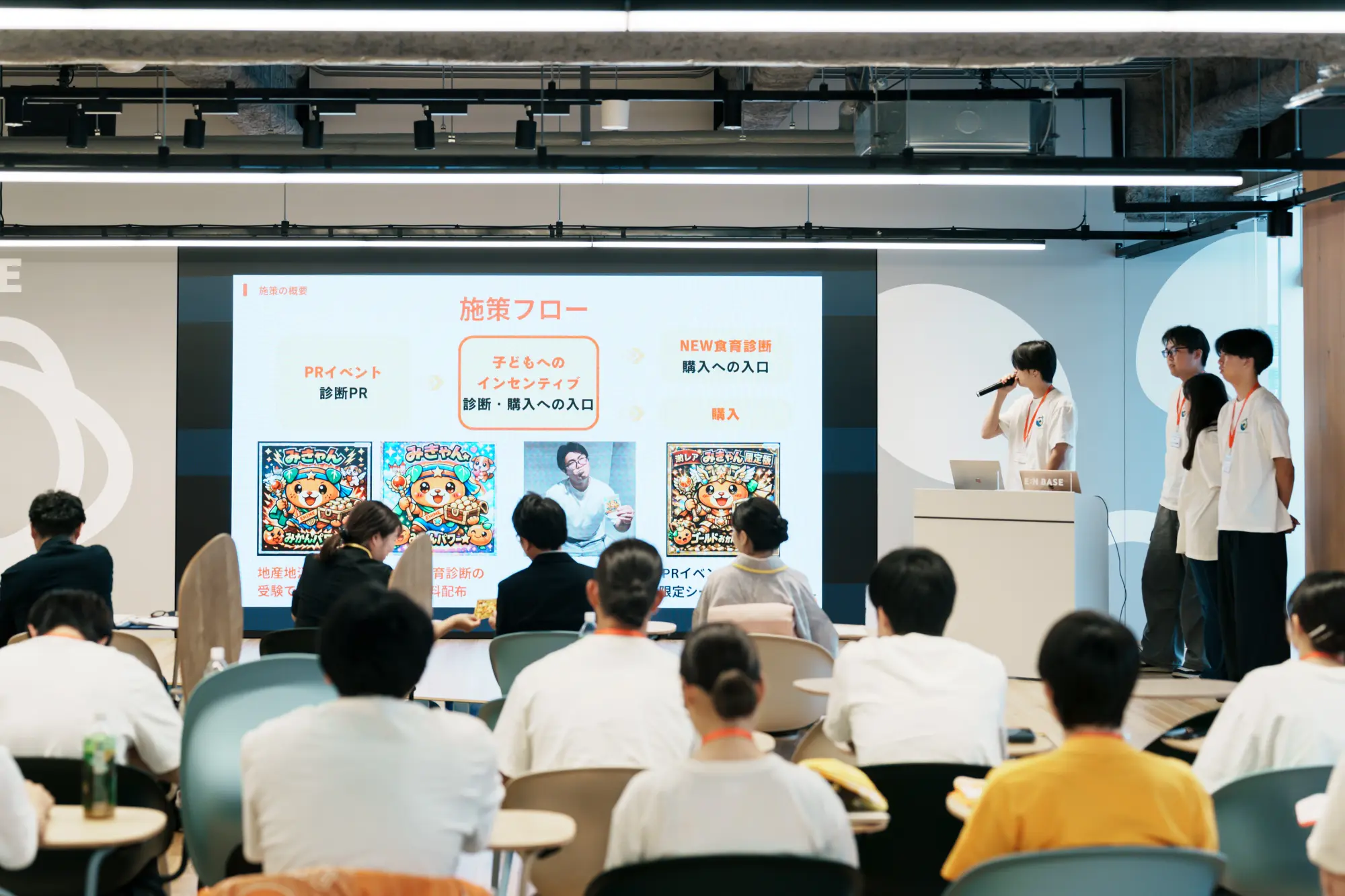 食育診断とPRイベントの企画を説明するプレゼンテーション