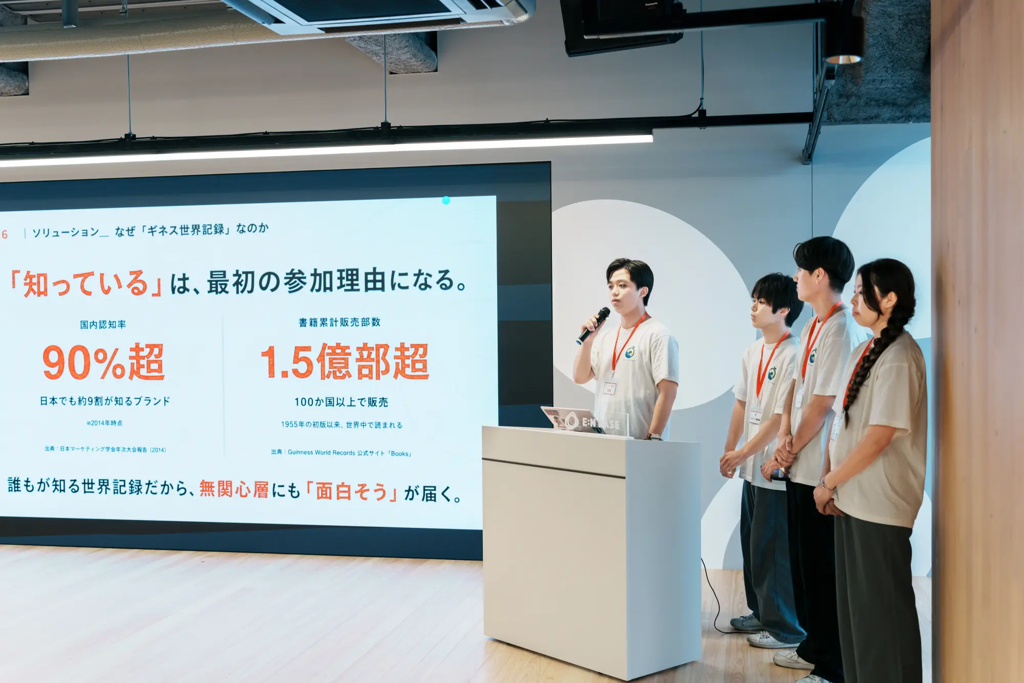 みかんの世界記録への挑戦を提案するプレゼンテーション